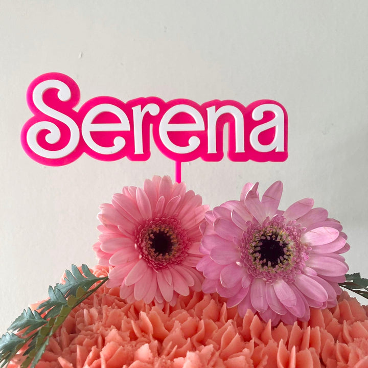 Barbie-inspired Personalised Cake Topper