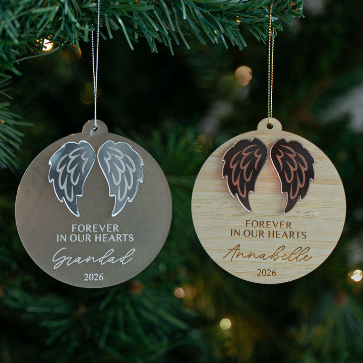 Forever Memorial Personalised Christmas Bauble