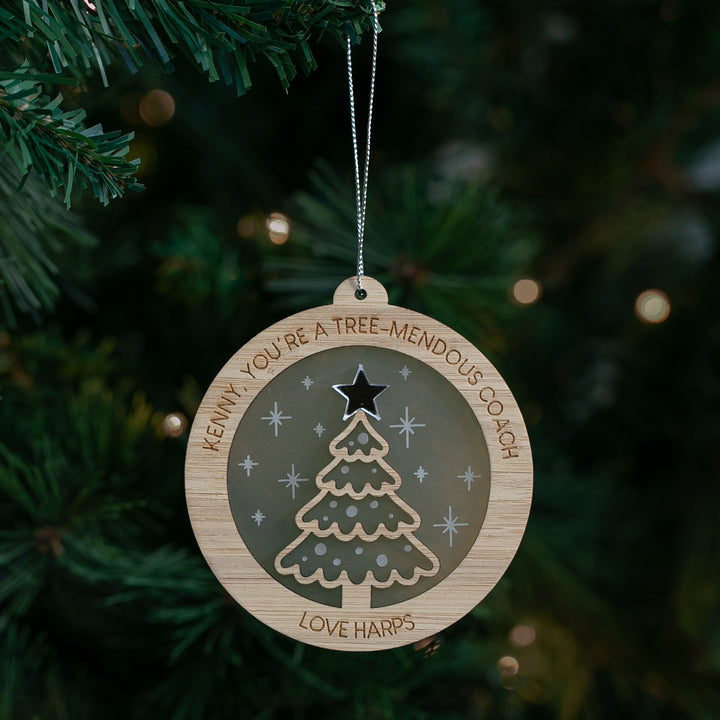 Tree-mendous Teacher Personalised Christmas Bauble