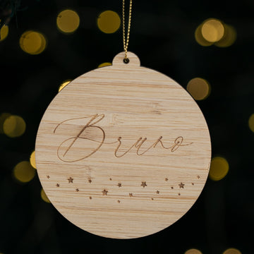 Wooden ornament with &