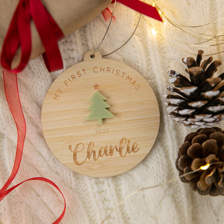 Wooden ornament with &