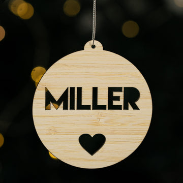 Wooden ornament with &