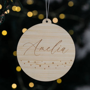 Wooden ornament with &