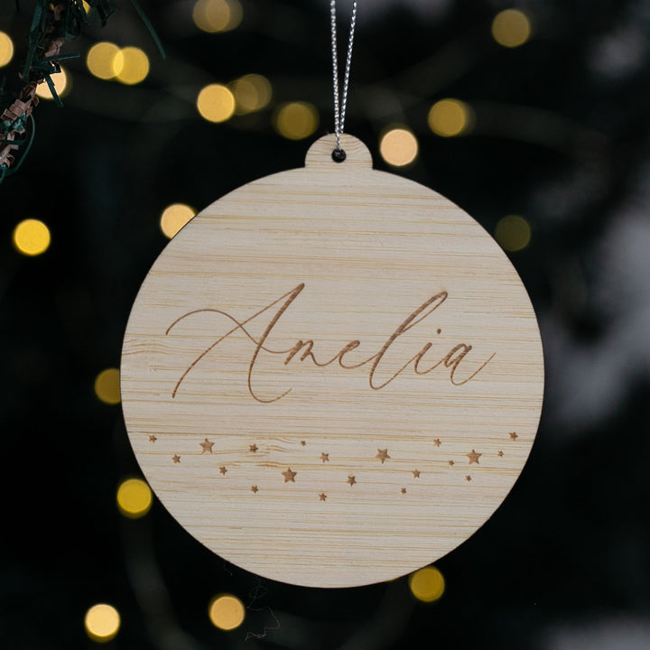 Wooden ornament with &