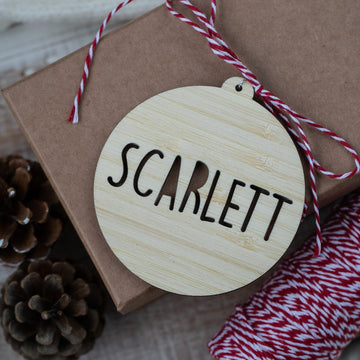 Wooden ornament with &