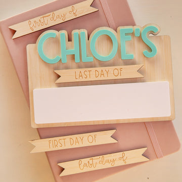 Personalised First Day/Last Day of School Whiteboard Tile