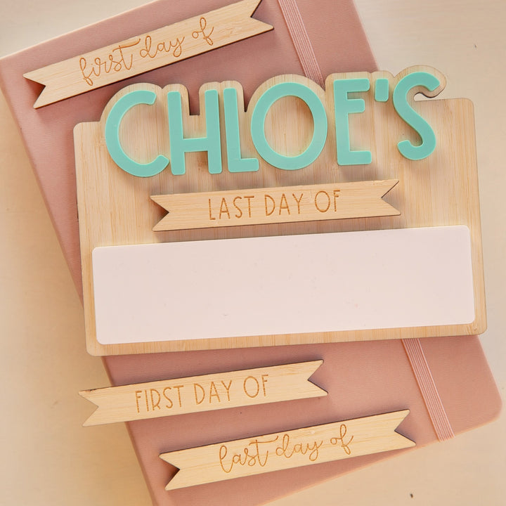 Personalised First Day/Last Day of School Whiteboard Tile