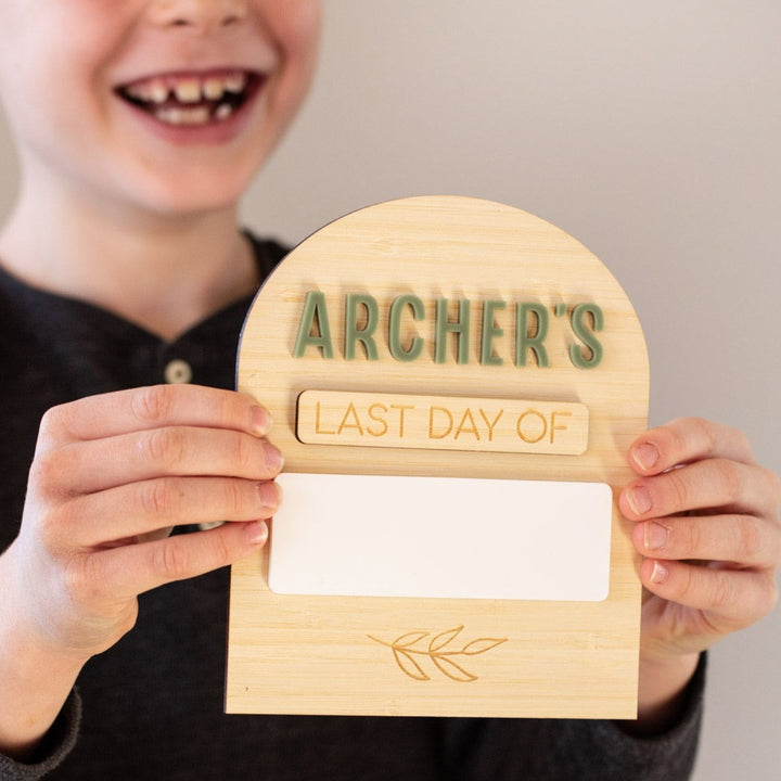 Personalised First Day/Last Day of School Whiteboard