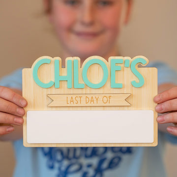 Personalised First Day/Last Day of School Whiteboard Tile