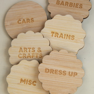 Toy Box Organisation Labels - Set of 6