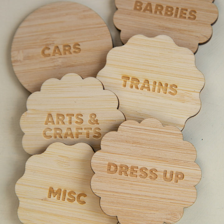 Toy Box Organisation Labels - Set of 6