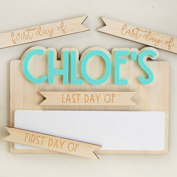 Personalised First Day/Last Day of School Whiteboard Tile