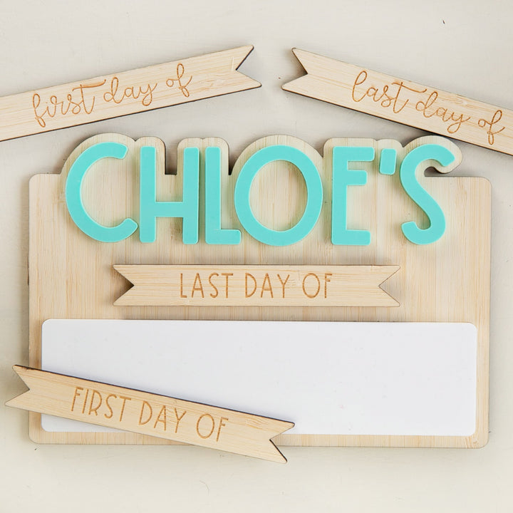 Personalised First Day/Last Day of School Whiteboard Tile