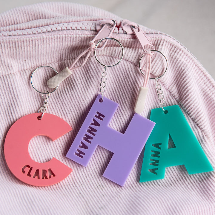 Colour Block Personalised Bag Tag