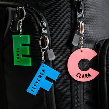 Colour Block Personalised Bag Tag