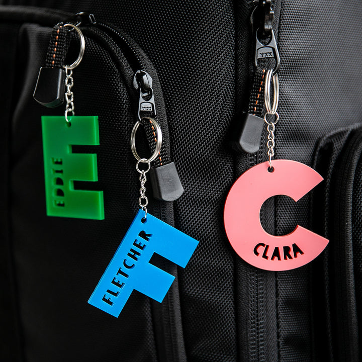 Colour Block Personalised Bag Tag