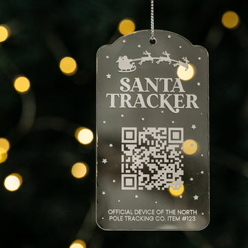 A Christmas bauble with a QR code and &