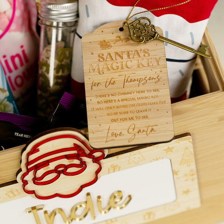 A close-up of Santa&