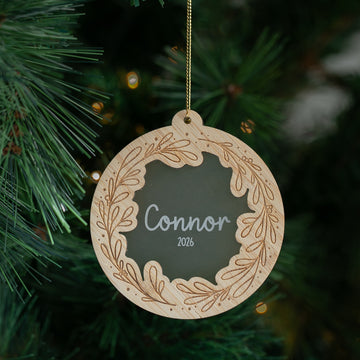 Pretty Petals Personalised Christmas Bauble