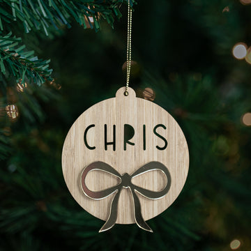 Bow-tiful Personalised Christmas Bauble