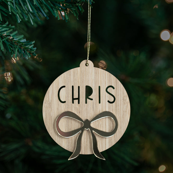 Bow-tiful Personalised Christmas Bauble