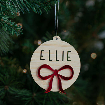 Bow-tiful Personalised Christmas Bauble