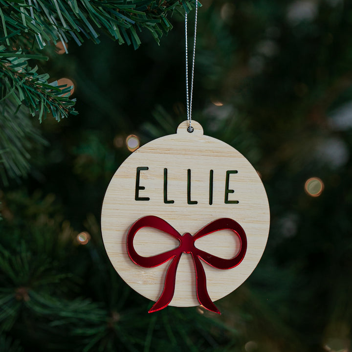 Bow-tiful Personalised Christmas Bauble