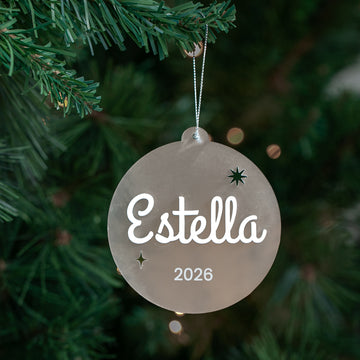 Retro Personalised Christmas Bauble