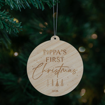 Little Pines Personalised First Christmas Bauble
