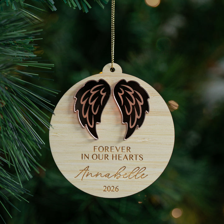 Forever Memorial Personalised Christmas Bauble