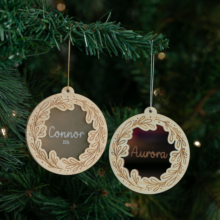 Pretty Petals Personalised Christmas Bauble