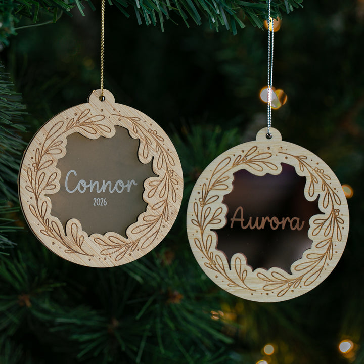 Pretty Petals Personalised Christmas Bauble
