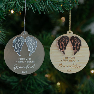 Forever Memorial Personalised Christmas Bauble