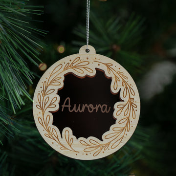Pretty Petals Personalised Christmas Bauble