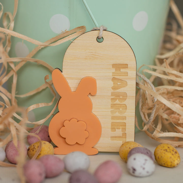 Personalised Cotton Tail Easter Tag