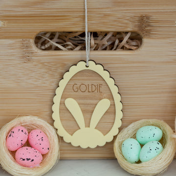 Personalised Peekaboo Bunny Easter Tag