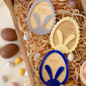 Personalised Peekaboo Bunny Easter Tag