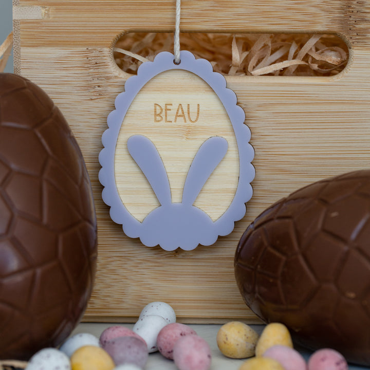 Personalised Peekaboo Bunny Easter Tag