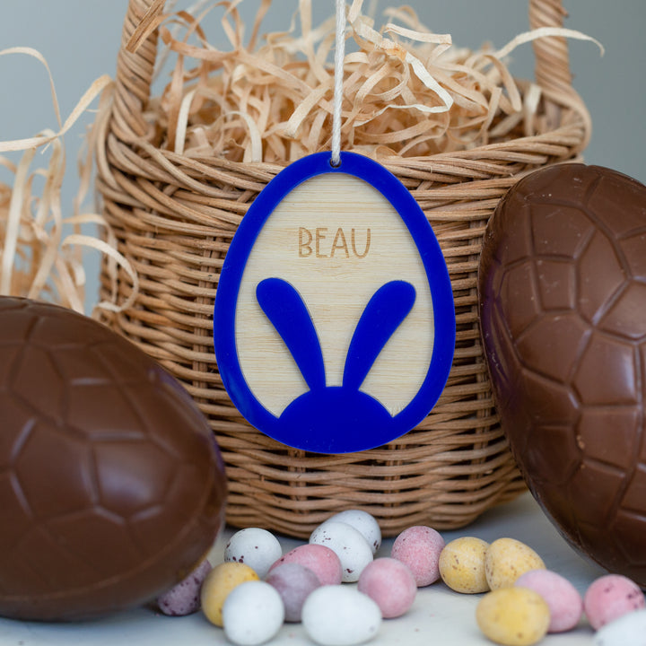 Personalised Peekaboo Bunny Easter Tag