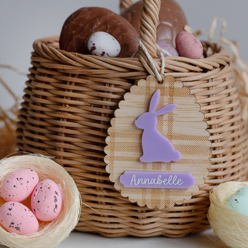 Personalised Heirloom Easter Tag laser-cut bamboo keepsake by Love from Seventeen NZ — $14