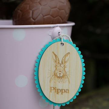 Personalised Portrait Easter Tag