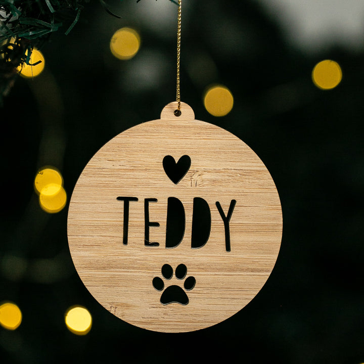 Wooden ornament with &