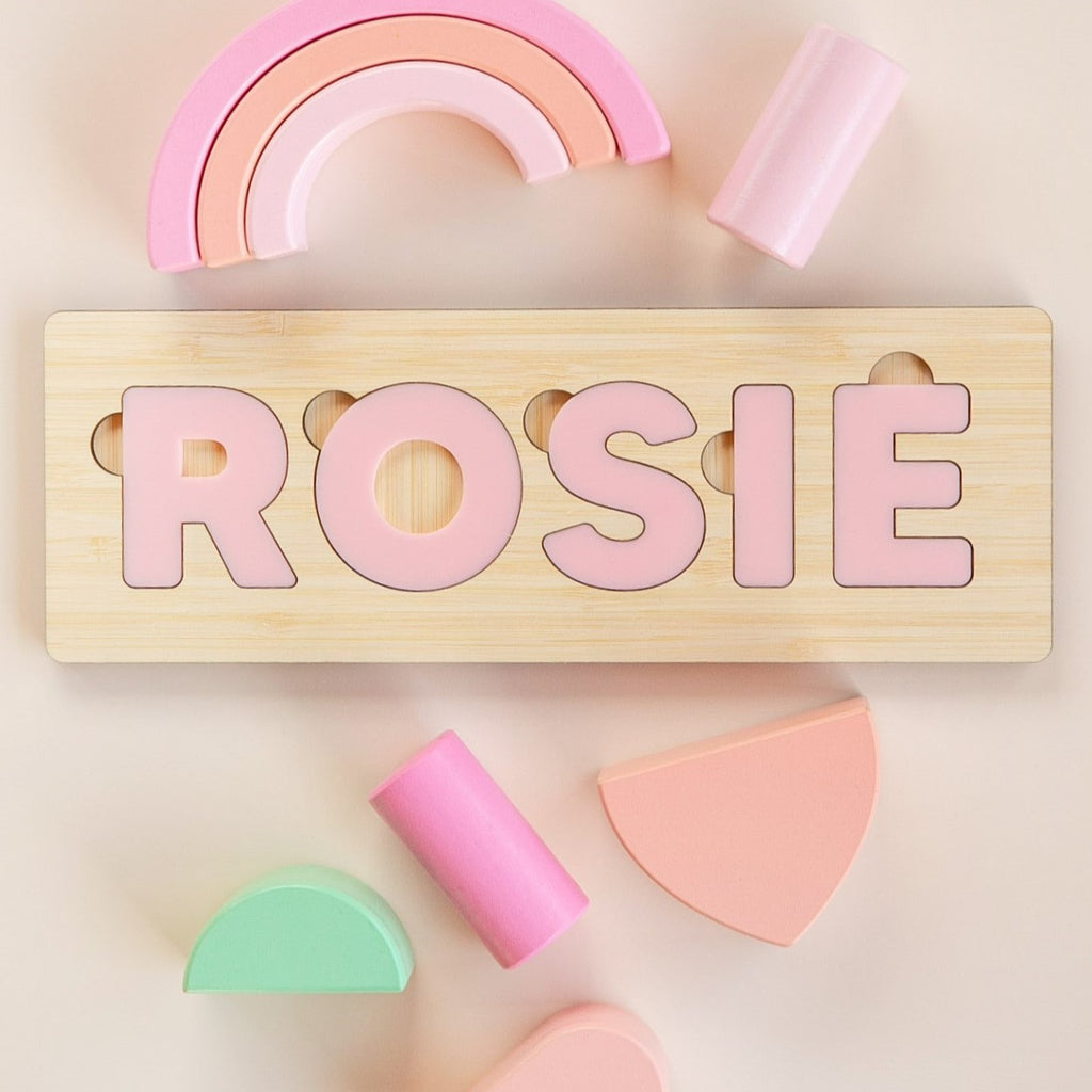 Personalised wooden name puzzle by Love from Seventeen NZ — from $25