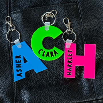 Colour Block Personalised Bag Tag