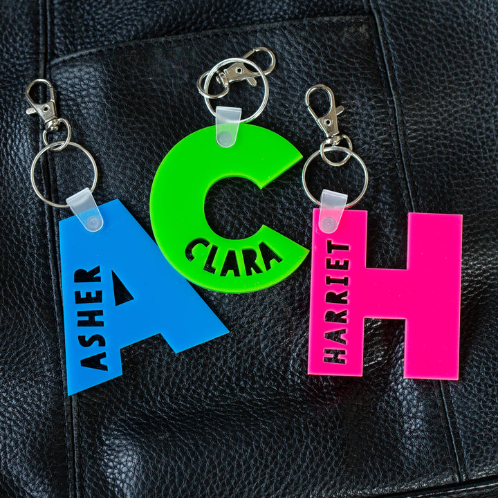 Colour Block Personalised Bag Tag