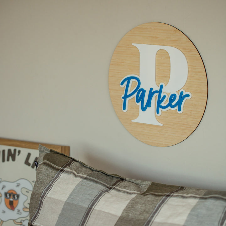 Layered Letterman Personalised Plaque