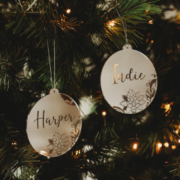 Lace Personalised Christmas Bauble
