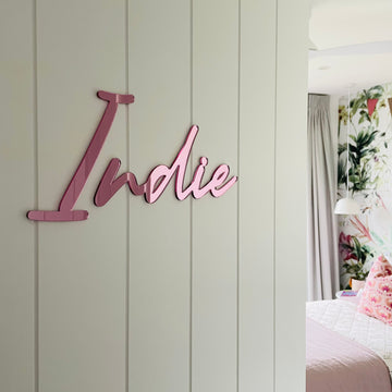 Mirror Wall Name - other fonts and colours available