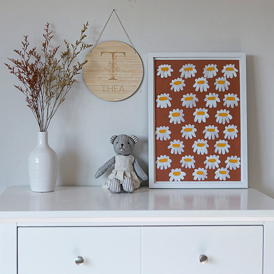 Personalised Floral Alphabet Plaque