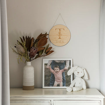 Personalised Floral Alphabet Plaque